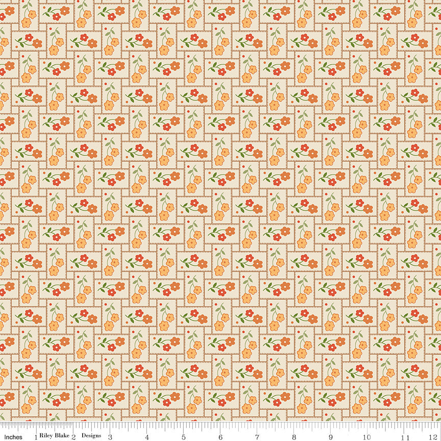 PRESALE Wide Back Baked With Love Abundance Linen 108" Yardage by Lori Holt of Bee in My Bonnet | WB17804-LINEN