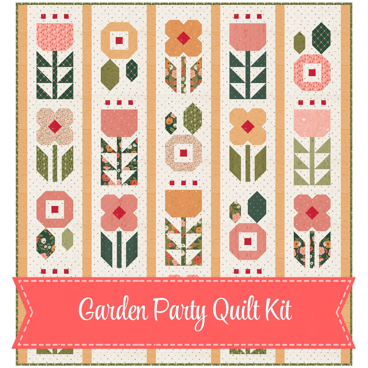 PRESALE Garden Party Quilt Kit With Garden Glam by Lella Boutique for Moda Fabrics | Quilt Size 72 1/2” x 78 1/2”
