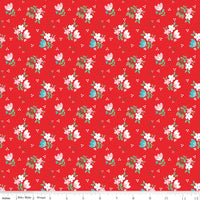 Whimsical Woodland Floral Red Yardage by Tasha Noel for Riley Blake Designs | C17642-RED