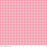Picnic Florals Pink Gingham Yardage by My Mind's Eye for Riley Blake Designs | C14614 PINK