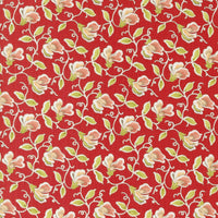 Portofino Sweet Pea Pomegranate Yardage by Fig Tree & Co for Moda Fabrics | 3 Yard Cut | 35392 16