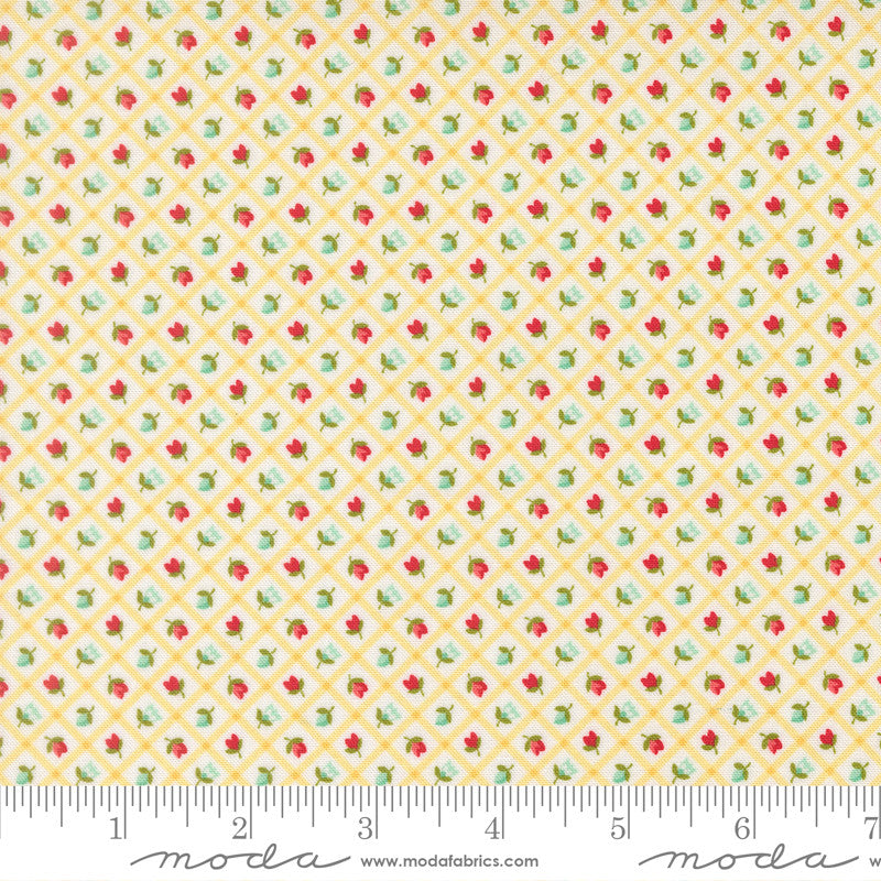 PRESALE Bloomsberry Check Buttermilk Yardage by Camille Roskelley for Moda Fabrics | 55358 22