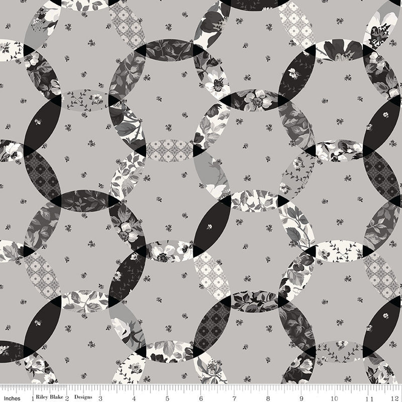 PRESALE Ink & Ivory Cheater Print Gray Yardage by the RBD Designers for Riley Blake Designs | C16916-GRAY