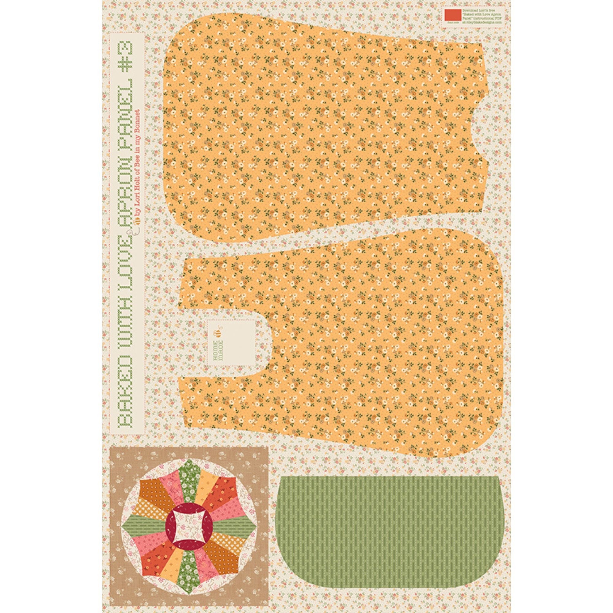 PRESALE Baked With Love Home Decor Apron Panel #3 by Lori Holt of Bee in My Bonnet | HD18120-PANEL