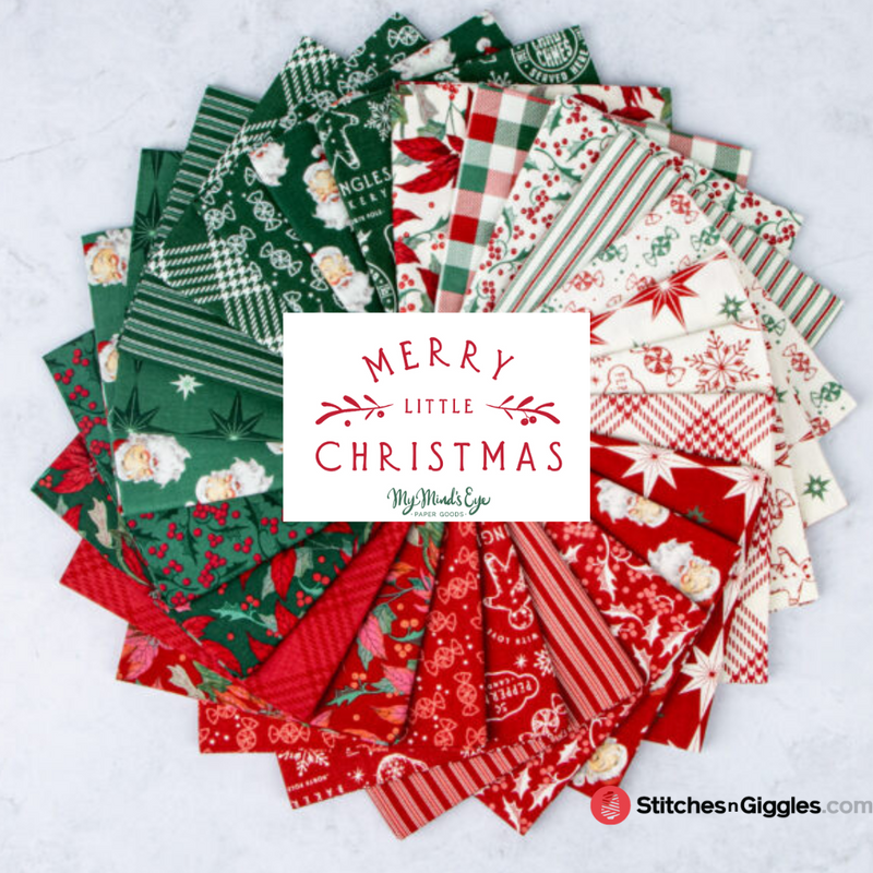 Merry Little Christmas Pine Santa Yardage by My Mind's Eye for Riley Blake Designs |C14842 PINE