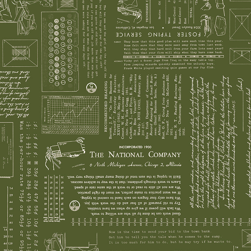 TYPE/ography Zucchini Yardage by Lori Holt of Bee in My Bonnet for Riley Blake Designs | C16850-ZUCCHINI