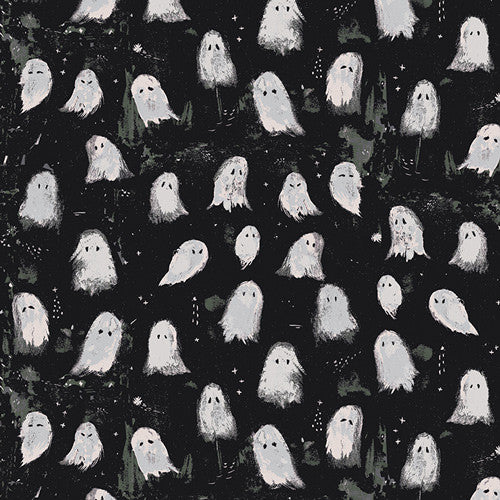 Enshadow Oh My Ghost Noir Yardage by Katarina Roccella for Art Gallery Fabrics | ENW-49406