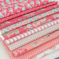 A Cat Named Stitch Custom Fat Quarter Bundle Pink by Camille Roskelley for Moda Fabrics | Curated Bundle | 11 Fat Quarters