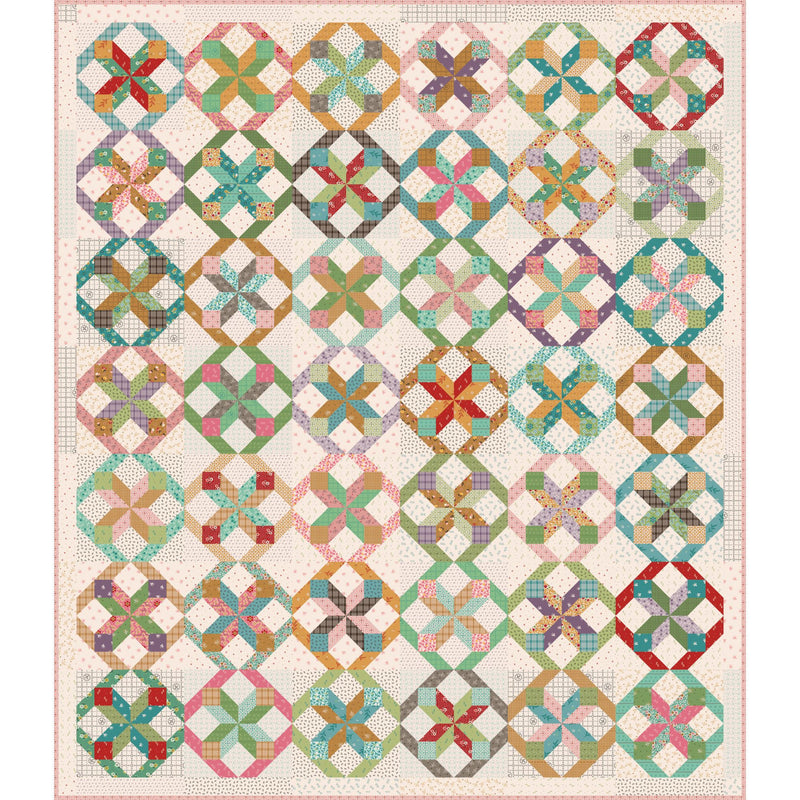PRESALE Cherish Custom Quilt Kit With Gentler Times by Lori Holt of Bee in My Bonnet | Size 76" x 86"