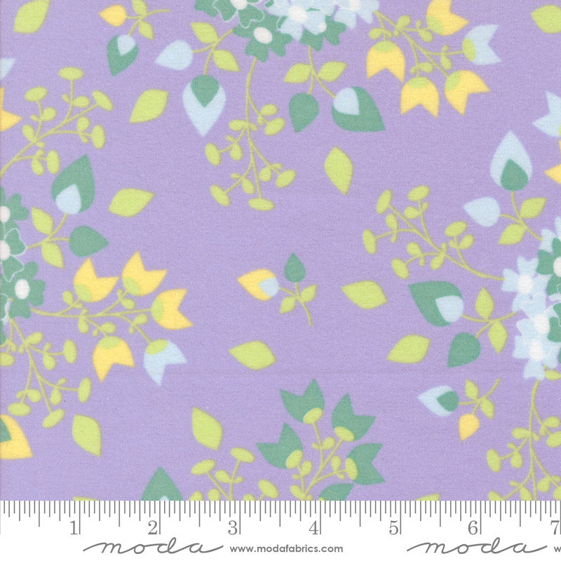 Sherbet Sunshine Flannel Sunshine Bouquets Lavender Yardage by Corey Yoder for Moda Fabrics | 29220 22F