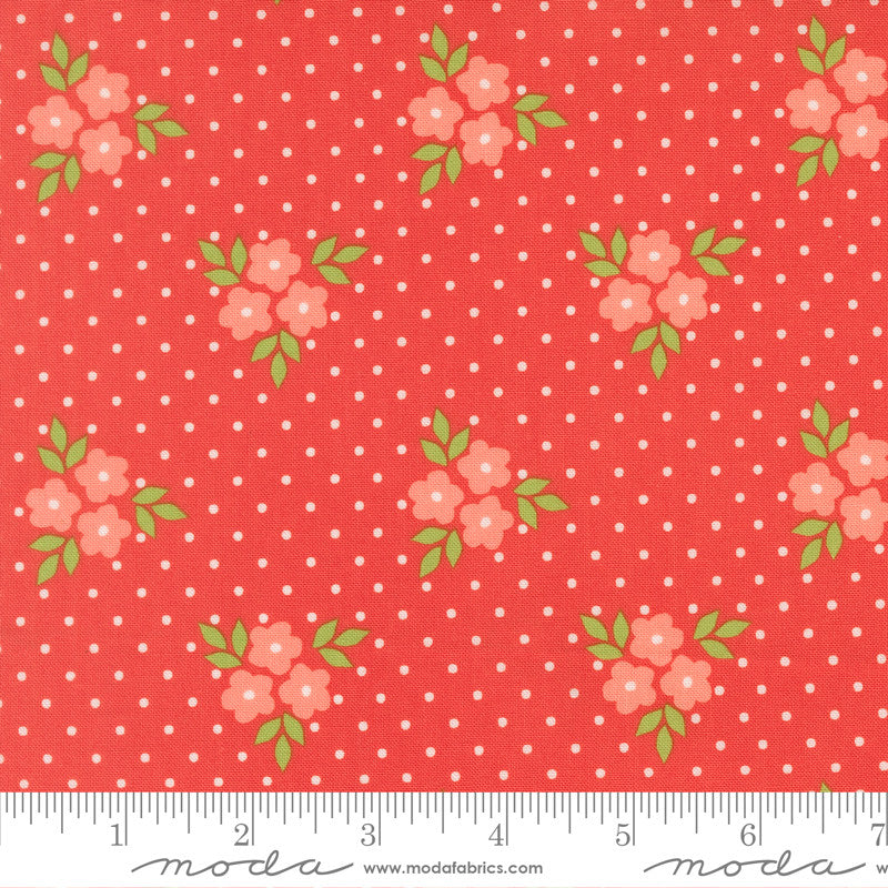 PRESALE Poinsettia and Pear Bouquet Geranium Yardage by Sherri & Chelsi for Moda Fabrics | 37712 16