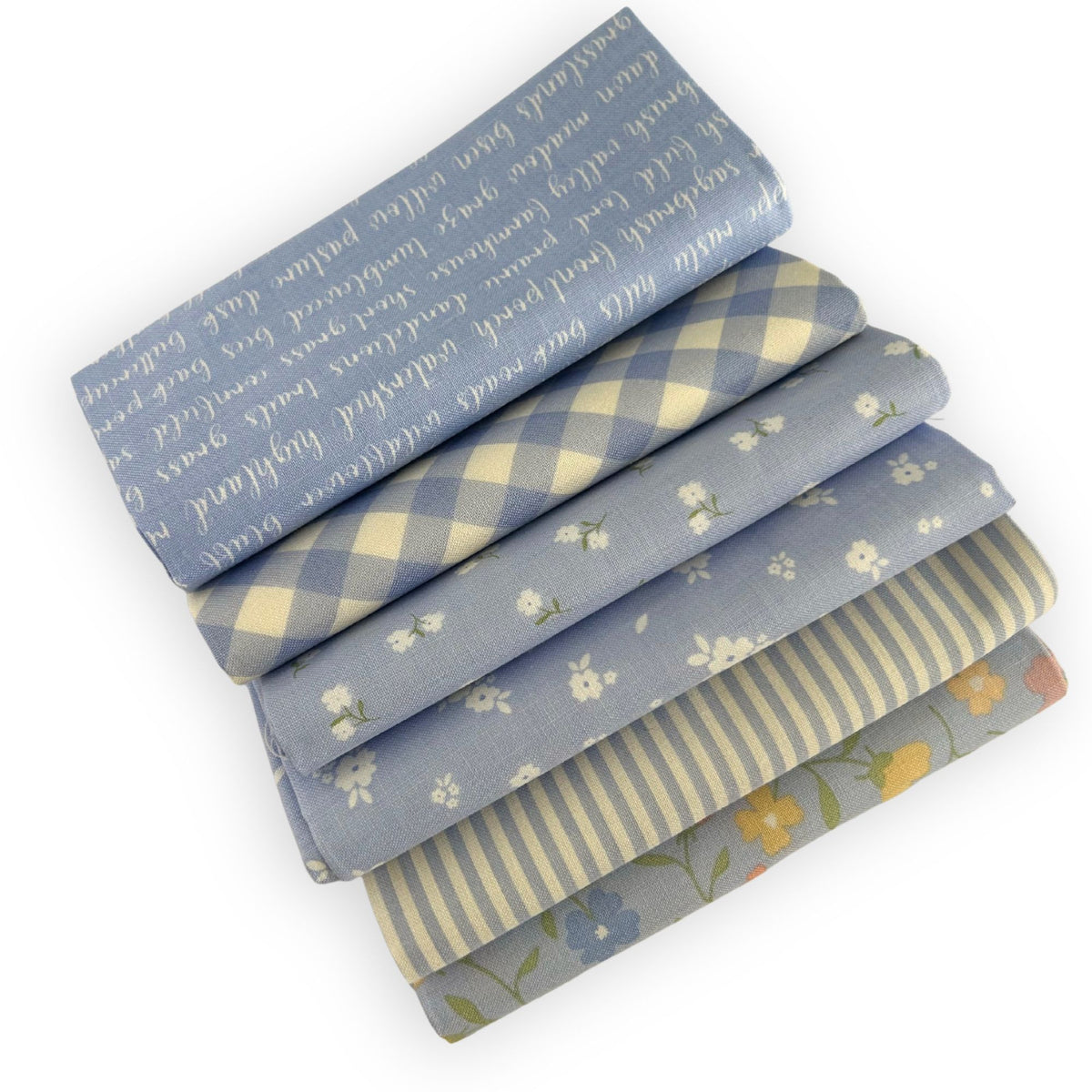 Fat Quarter Bundle Blue | Pastel Prairie by My Sew Quilty Life for Moda Fabrics  | Curated Bundle | 6 Fat Quarters