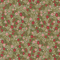 PRESALE Berry And Pine Christmas Posies Sage Yardage by Lella Boutique for Moda Fabrics | 5241 12