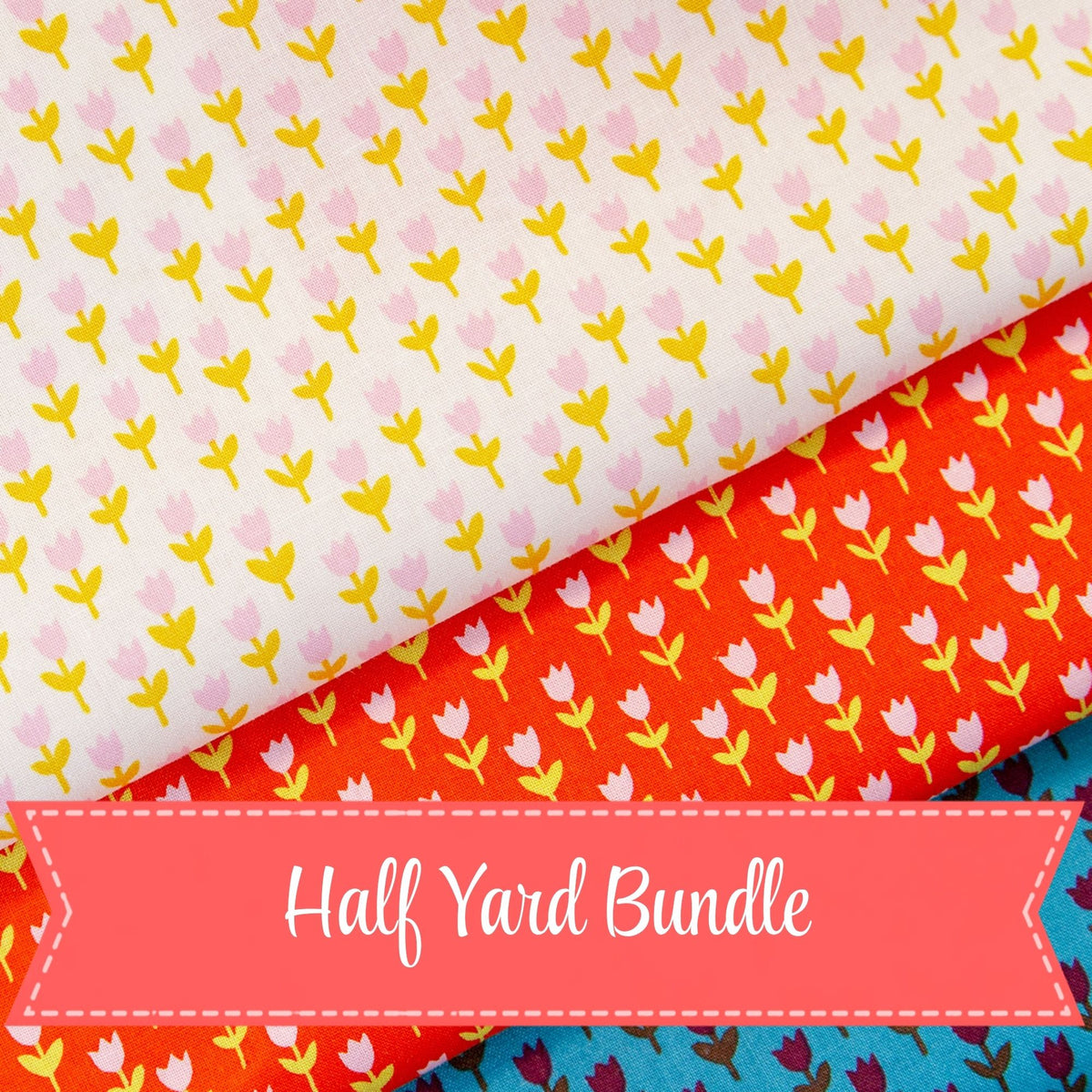 PRESALE Half Yard Bundle Small Tulips | 1 800 Calico by Alexia Abegg for Ruby Star Society | 3 Half Yards | Curated Bundle