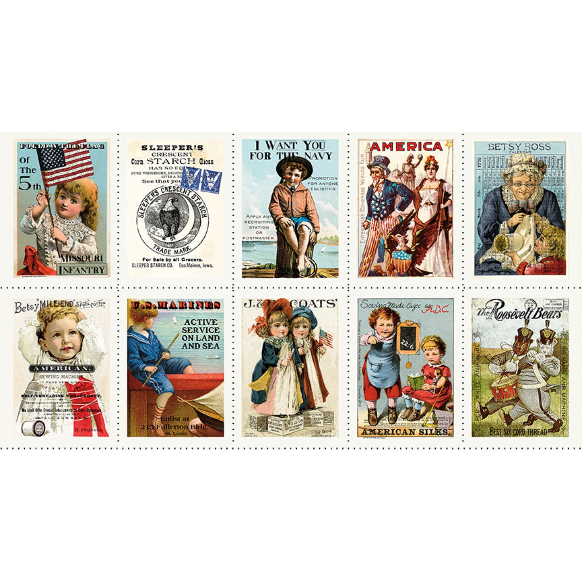 PRESALE Sew America Patch Panel by J. Wecker Frisch for Riley Blake Designs | Panel Size 23 1/2" x 43 1/2" | PD17341-PANEL