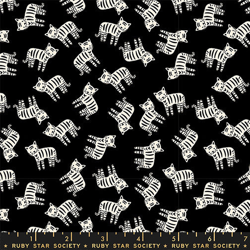 PRESALE 1 800 Calico Meow Black Yardage by Alexia Abegg for Ruby Star Society | RS4166 15