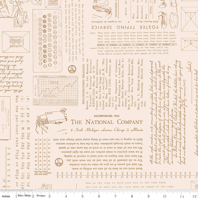 PRESALE TYPE/ography Background Maple Yardage by Lori Holt of Bee in My Bonnet for Riley Blake Designs | C16851-MAPLE