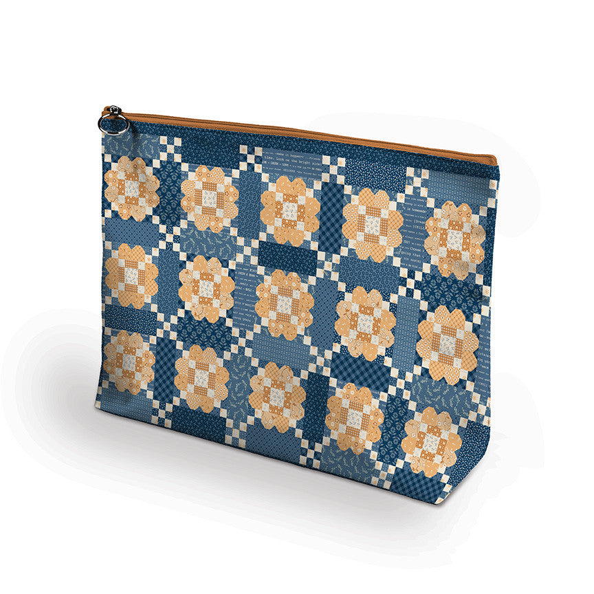 PRESALE Denim & Daisy Vinyl Project Bag by Lori Holt of Bee in my Bonnet | ST-50847