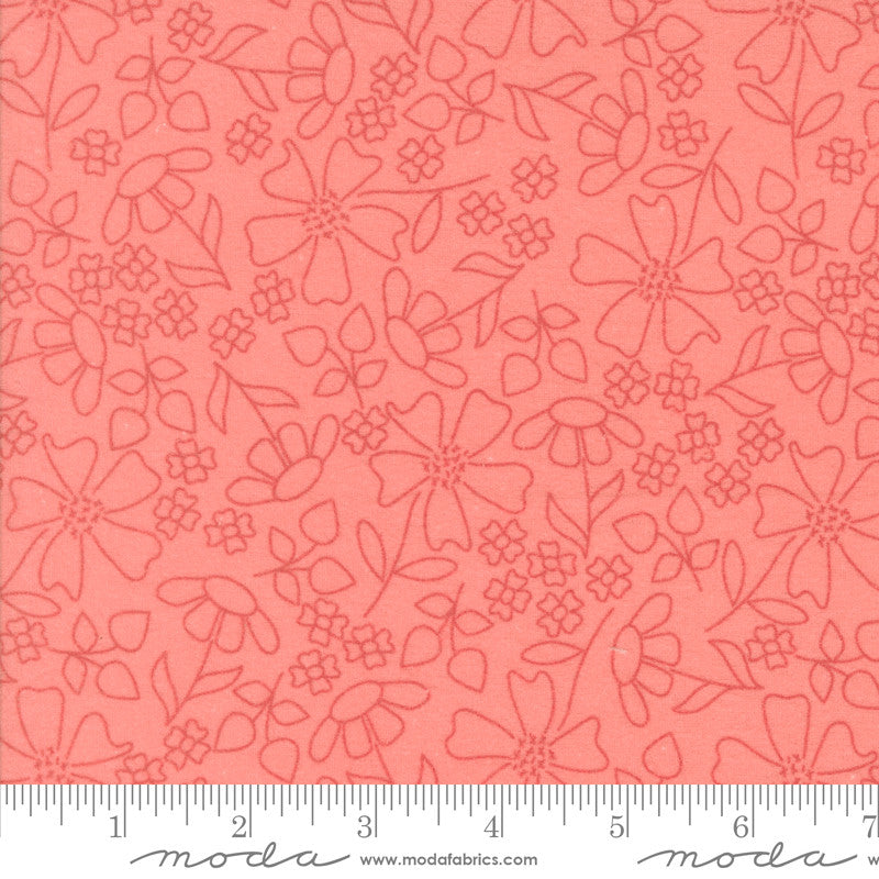 Sherbet Sunshine Flannel Sunshine Sketch Flamingo Yardage by Corey Yoder for Moda Fabrics | 29223 13F