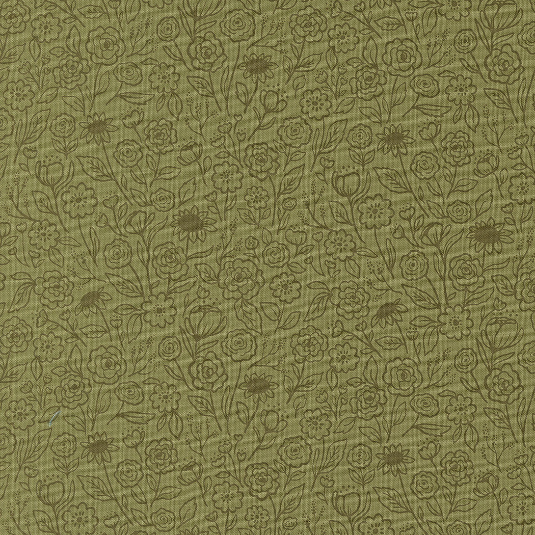 PRESALE Garden Glam Flower Doodles Grass Yardage by Lella Boutique for Moda Fabrics | 5272 16
