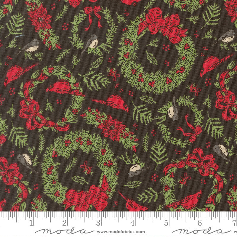 PRESALE Holiday Cheer Deck The Halls Midnight Yardage by Stacy Iest Hsu for Moda Fabrics | 20973 20