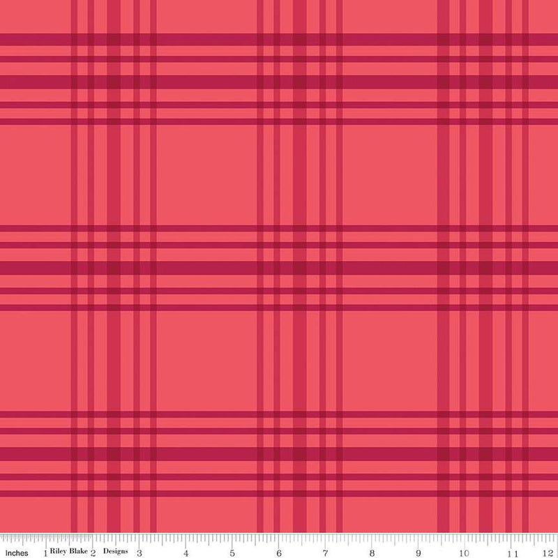 Heirloom Red Plaid Red Yardage by My Mind's Eye for Riley Blake Designs |C14344 RED Quilting Cotton Fabric