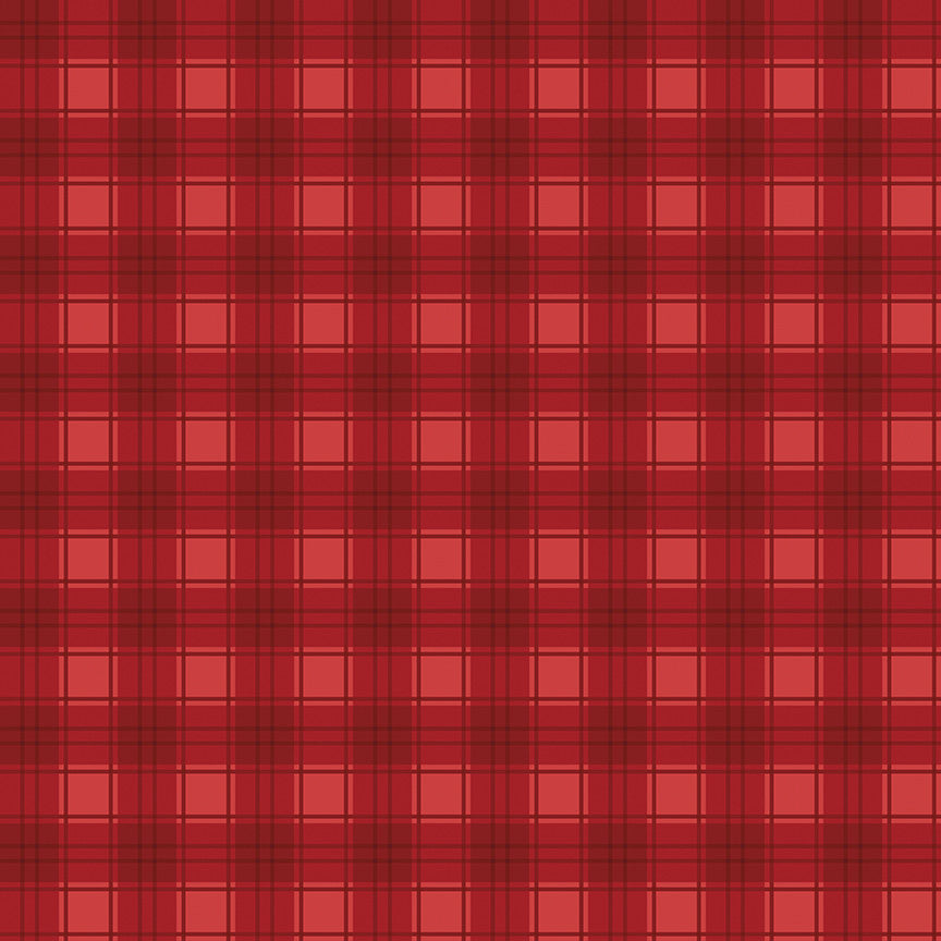 Evergreen Wishes Plaid Red Yardage by Traci Reed for Riley Blake Designs | C17815-RED