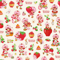 PRESALE The World of Strawberry Shortcake Main Cream Yardage for Riley Blake Designs | C18560-CREAM