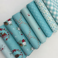 Whimsical Woodland Custom Fat Quarter Bundle Aqua by Tasha Noel for Riley Blake Designs |8 FQs | Curated Bundle