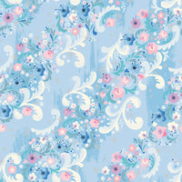 PRESALE Wishes Cindy's Flowers Frost Sparkle Yardage by Jill Howarth for Riley Blake Designs | SC18074-FROST