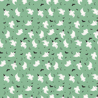 Frank and Friends Ghosts Green Yardage by My Mind's Eye for Riley Blake Designs | C17475-GREEN