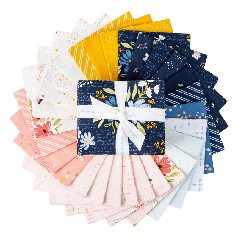 Between the Pages Fat Quarter Bundle by Fran Gulick of Cotton and Joy | 28 Precut Fat Quarters | FQ-15370-28