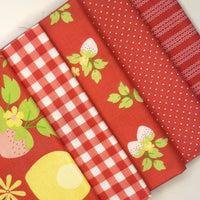 Fruit Salad Custom Fat Quarter Bundle Flamingo Red by Corey Yoder for Moda Fabrics | 5 FQs | Curated Bundle