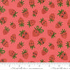 PRESALE Funny Valentine Strawberries Coral Yardage by Lizzy House for Moda Fabrics | 37142 14