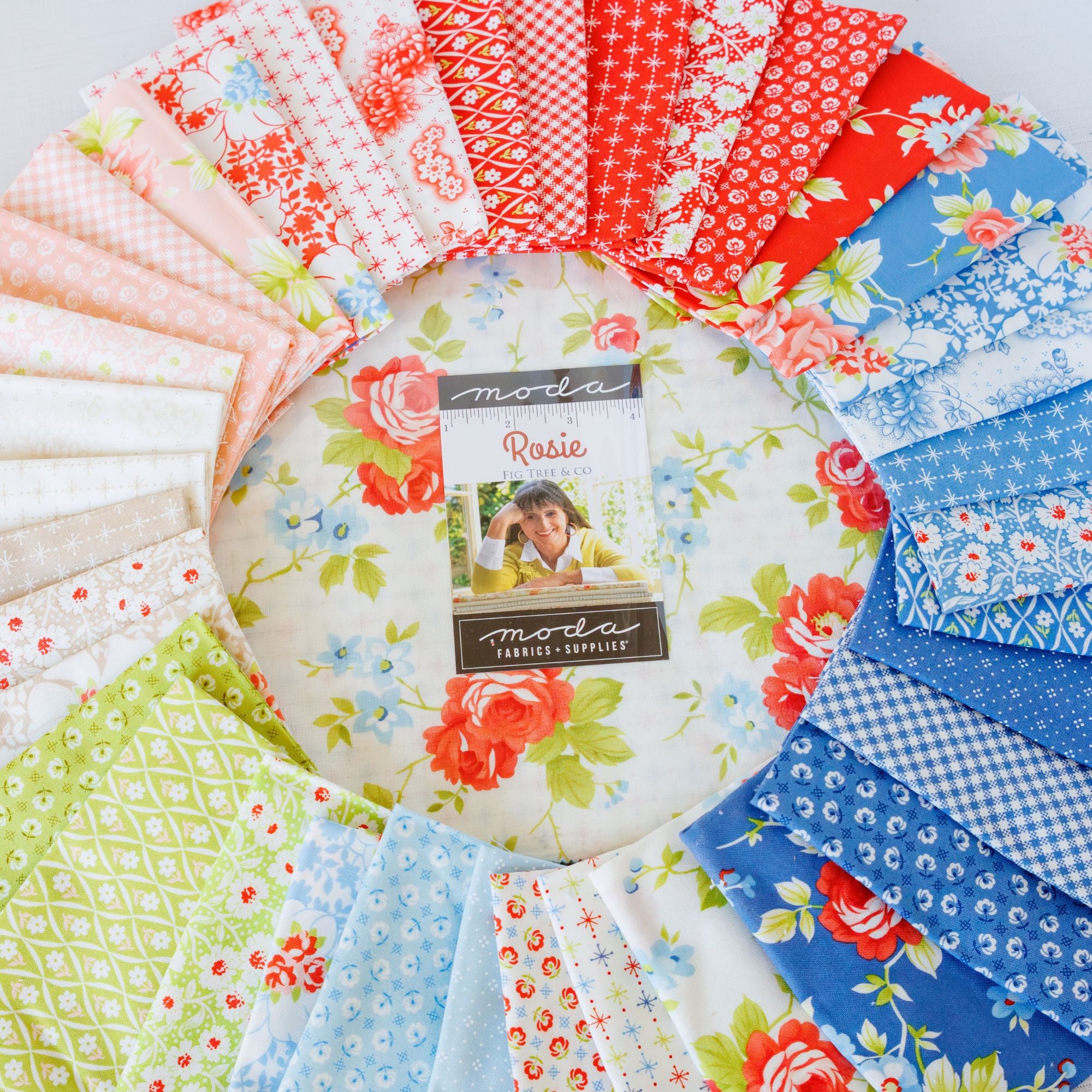PRESALE Rosie Charm Pack 5" by Fig Tree & Co for Moda Fabrics | 42 Pcs | 35420PP