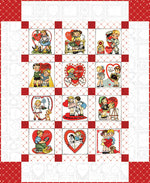 Childhood Sweethearts Valentines Custom Quilt Kit | Take Heart by J. Wecker Frisch | Quilt Size 40 1/2" x 49 1/2"