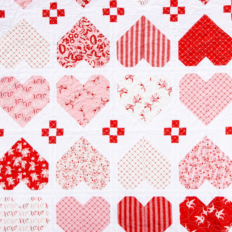 Heartwarming Custom Quilt Kit With Letters to Cupid by My Mind's Eye for Riley Blake Designs | Quilt Size 52" x 52"