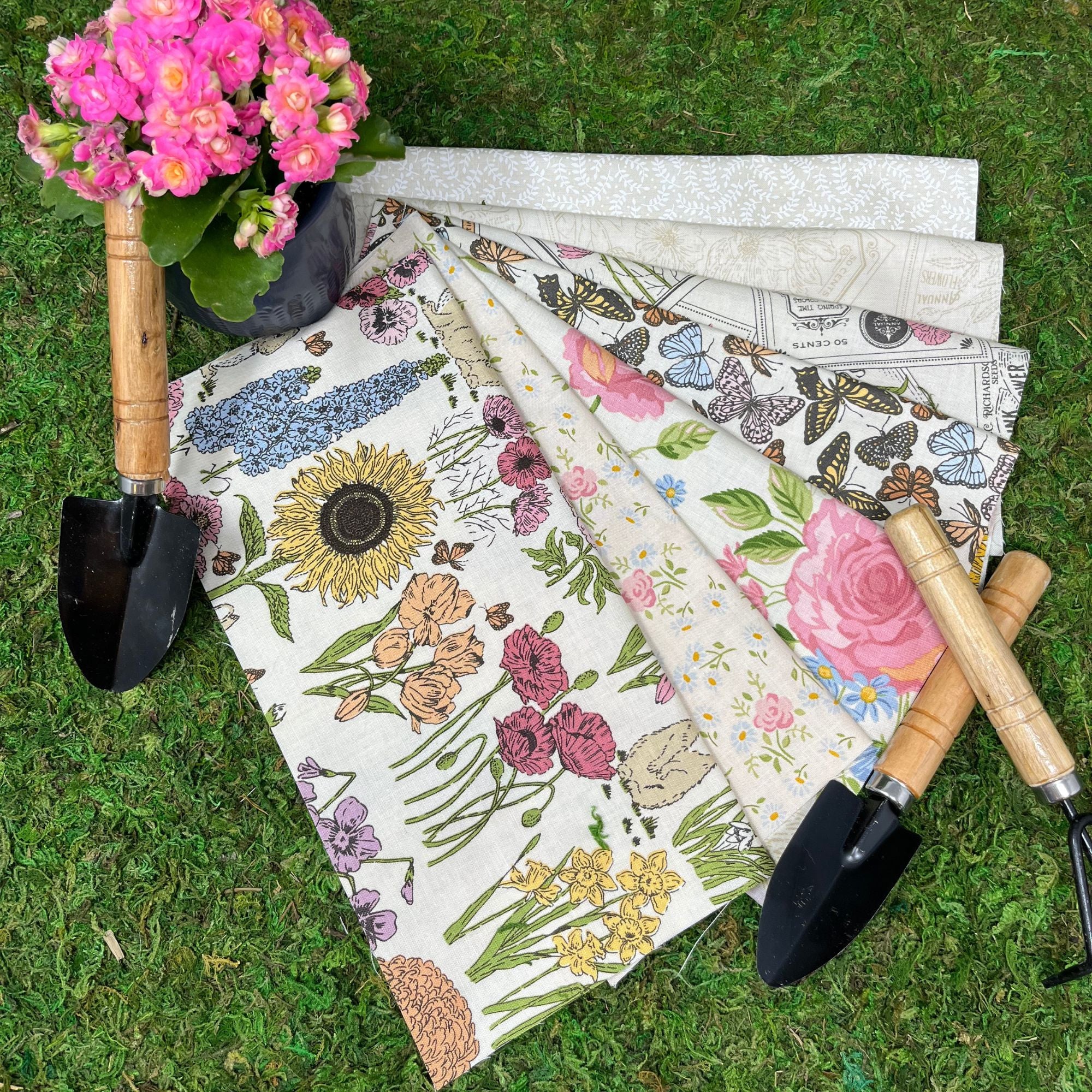 PRESALE My Secret Garden Custom Fat Quarter Bundle Cloud by Stacy Iest Hsu for Moda Fabrics | 7 FQs | Curated Bundle