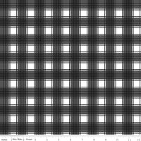 Evergreen Wishes Plaid Black Yardage by Traci Reed for Riley Blake Designs | C17815-BLACK