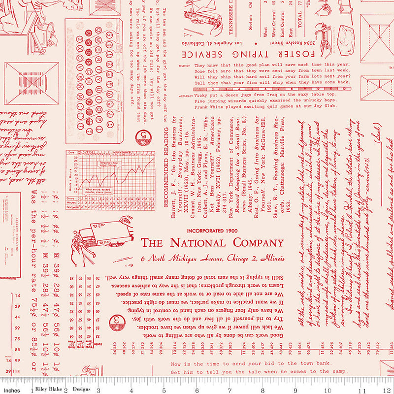 PRESALE TYPE/ography Background Schoolhouse Yardage by Lori Holt of Bee in My Bonnet for Riley Blake Designs | C16851-SCHOOLHOUSE