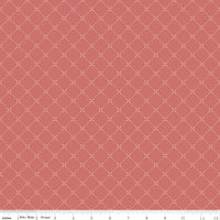 Mary Catherine Grid Faded Red Yardage by Amy Smart for Riley Blake Designs | C16704-FADEDRED