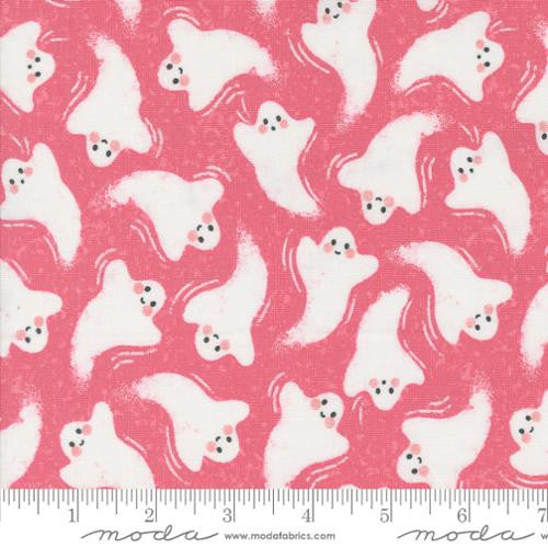 Hey Boo Love Potion Pink Friendly Ghost Yardage by Lella Boutique for Moda Fabrics | 5211 14  | Cut Options Available