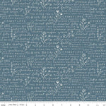 Albion Blue Text Yardage by Amy Smart for Riley Blake Designs | C14595 BLUE