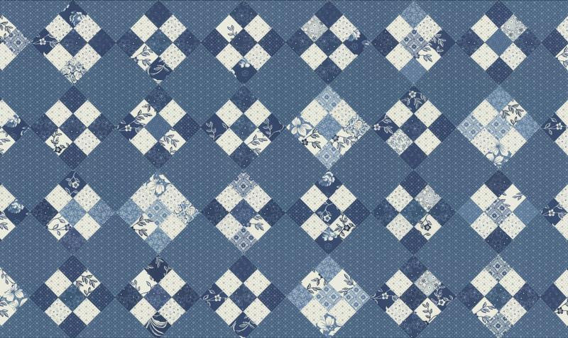 Denim and Daisies Sweet Sixteen Patchwork 24" x 60" Cheater Panel Patchwork Yardage by Fig Tree for Moda Fabrics | 35388 12