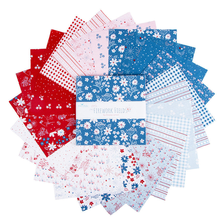Firework Fields 10" Stacker by Gracey Larson for Riley Blake Designs | 42 Pcs | 10-17580-42