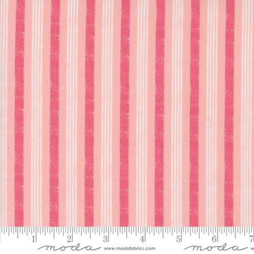 Hey Boo Bubble Gum Pink Boougie Stripe Yardage by Lella Boutique for Moda Fabrics | 5214 13  | Cut Options Available