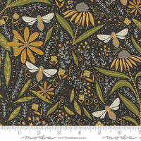 PRESALE Bee Garden Metallic Black by Gingiber for Moda Fabrics | 48410 21M