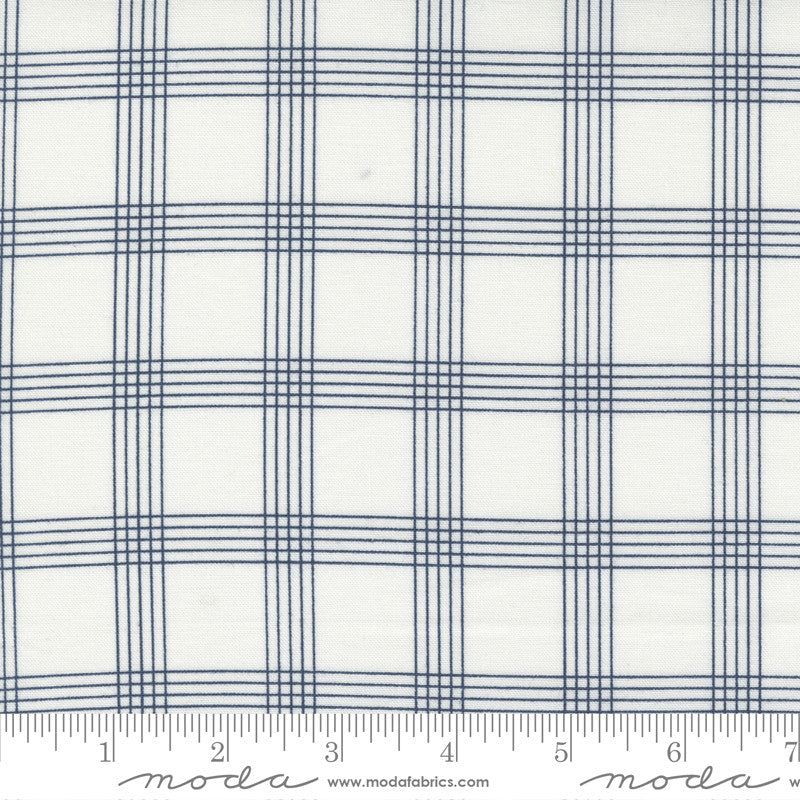 Nantucket Summer Plaid Cream Navy Yardage by Camille Roskelley for Moda Fabrics | 55262 11