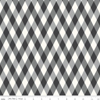 Frank and Friends Diamonds Black Yardage by My Mind's Eye for Riley Blake Designs | C17473-BLACK