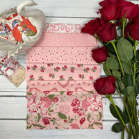 PRESALE Je T'aime Fat Quarter Bundle Pink by Stacy Iest Hsu for Moda Fabrics | 11 Fat Quarters | Curated Bundle